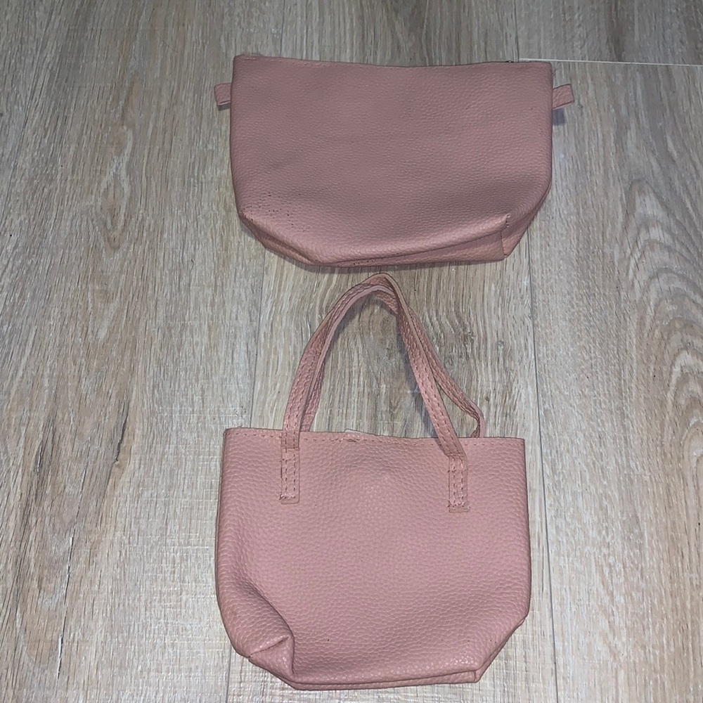Light Pink makeup bag and mini tote